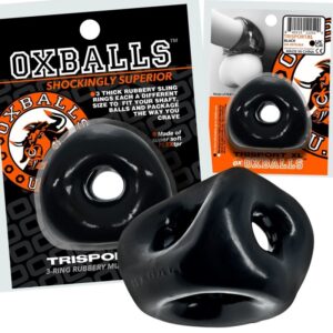 Oxballs Tri-Sport XL thicker 3-ring cocksling Black