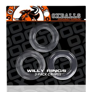 Oxballs Willy Rings 3-pack stretchy cockrings Clear