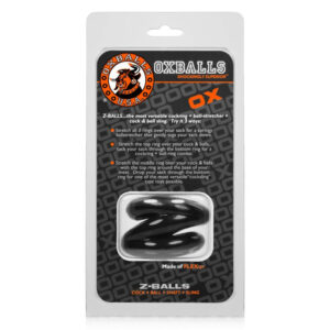 Oxballs Z-Balls zig-zag cockring / ballstretcher plus+SILICONE™ special edition Night