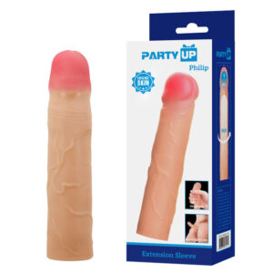 Party Up PHILIP 3 Inch Penis Extender Sleeve Flesh