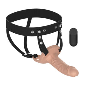 Passion Play Vibrating Realistic Hollow Strap-On - Flesh - Flesh 15.5 cm USB Rechargeable Vibrating Hollow Strap-On with Wireless Remote Passion Play Vibrating Realistic Hollow Strap-On - Flesh - Flesh 15.5 cm USB Rechargeable Vibrating Hollow Strap-On with Wireless Remote