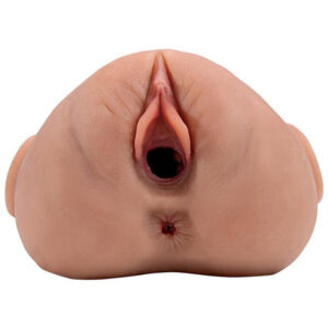 PDX Plus Double Pounder Vibrating Squeeze Stroker Brown