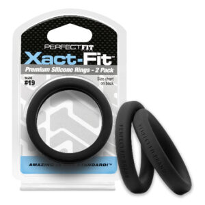 Perfect Fit Xact-Fit #19 1.9in Silicone Cock Ring 2-Pack