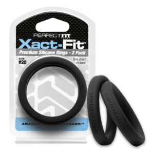 Perfect Fit Xact-Fit #20 2in Silicone Erection Ring 2-Pack