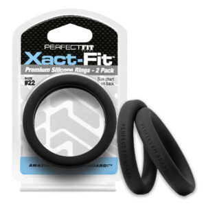Perfect Fit Xact-Fit #22 2.2in Silicone Cock Ring 2-Pack