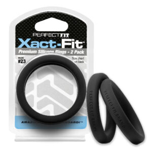 Perfect Fit Xact-Fit #23 2.3in Silicone Cock Ring 2-Pack
