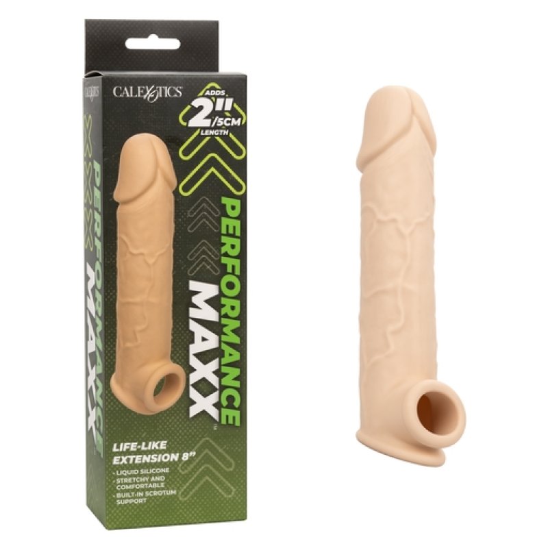 Performance Maxx Life-Like Extension 8” - Ivory Cock Ring