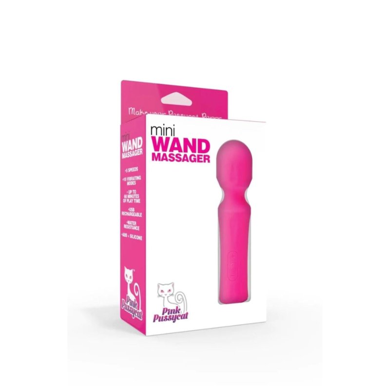 Pink Pussycat Mini Wand Massager