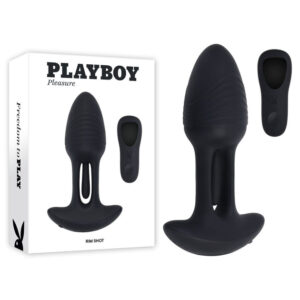 Playboy Pleasure RIM SHOT - Black 11.4 cm USB Rechargeable Vibrating Butt Plug