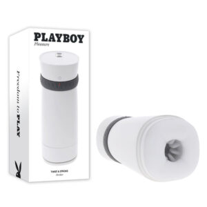 Playboy Pleasure Twist & Stroke White Heating Stroker with UV Cleaning