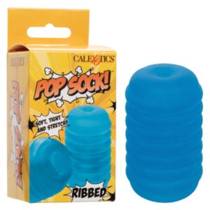 Pop Sock™ Pop Sock Ribbed - Blue Masturbator