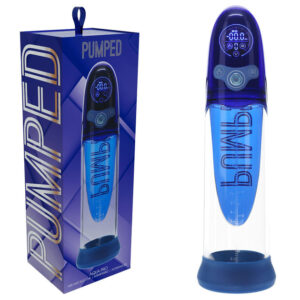 PUMPED Aqua-Pro AI-Enabled Submersible Auto Penis Pump - Blue/Clear