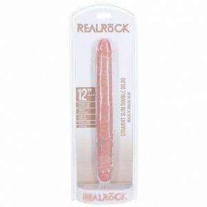 RealRock 12" Slim Double Ended Dong - Flexible Body-Safe TPE