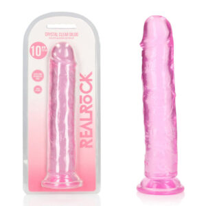 REALROCK 28 cm Straight Dildo - Pink - Pink 28 cm (10'') Dong