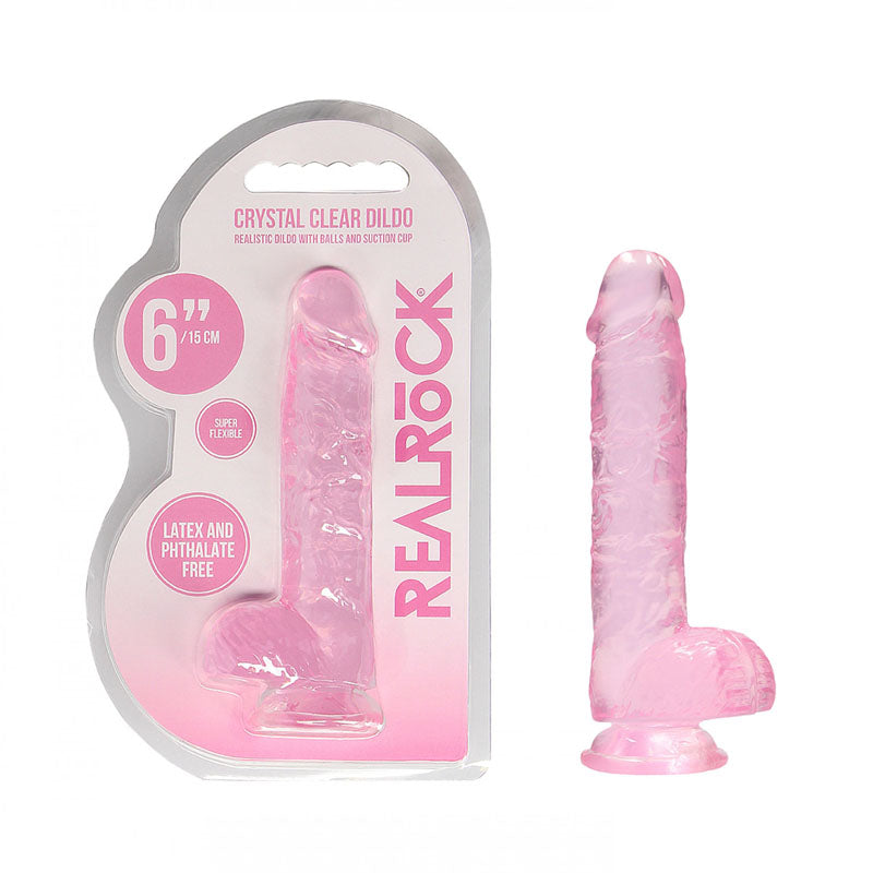 RealRock 6'' Realistic Dildo With Balls - Pink