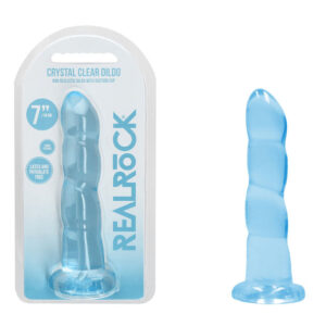 REALROCK Dildo With Suction - 17 cm - Blue - Blue 17 cm Dildo REALROCK Dildo With Suction - 17 cm - Blue - Blue 17 cm Dildo