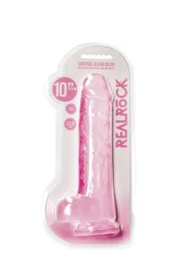Realrock Realistic Dildo With Balls 10" / 25.4 cm Pink