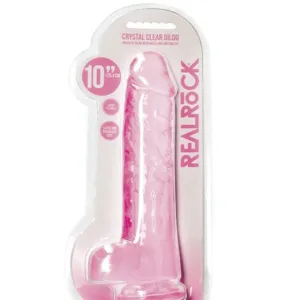 Realrock Realistic Dildo With Balls 10" / 25.4 cm Pink