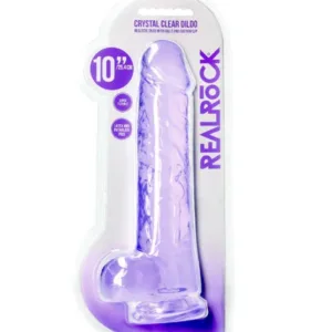 Realrock Realistic Dildo With Balls 10" / 25.4 cm Purple
