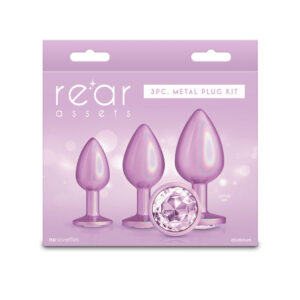 Rear Assets Trainer Kit - Iridescent Pink Butt Plug Set of 3