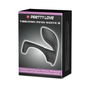 Rechargeable Vibrating Penis Sleeve 2 (Black)