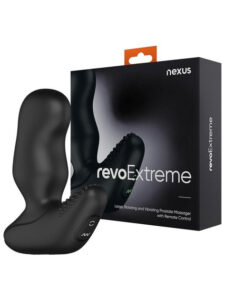 REVO EXTREME Waterproof Remote Control Rotating Prostate Massager Black