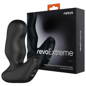 REVO EXTREME Waterproof Remote Control Rotating Prostate Massager Black