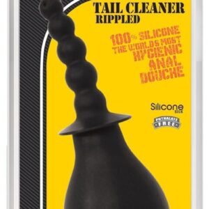 Rooster Tail Cleaner Rippled - Black Anal Toy