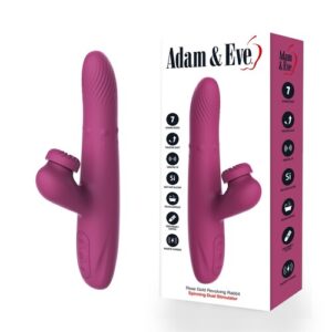 Rose Gold Revolving Spinning Dual Simulating Rabbit - Vibrators