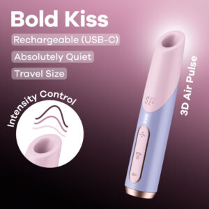 Satisfyer Bold Kiss - Purple USB Rechargeable Air Pulse Stimulator