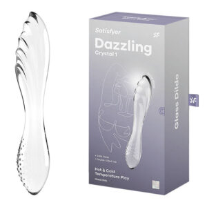 Satisfyer Dazzling Crystal 1 Clear Glass Double Ended Dildo