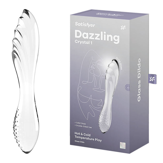Satisfyer Dazzling Crystal 1 Clear Glass Double Ended Dildo