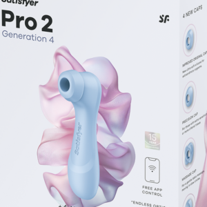 Satisfyer Pro 2 Generation 4 - Serene Blue Touch-Free USB-C Rechargeable Clitoral Stimulator with App Control