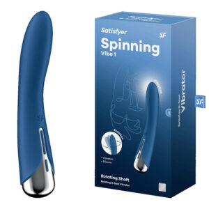 Satisfyer Spinning Vibe 1 Blue 17.8cm Rechargeable Rotating Vibrator