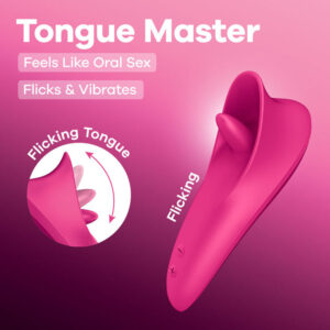 Satisfyer Tongue Master - Pink 14.4 cm USB Rechargeable Flicking Clitoral Stimulator