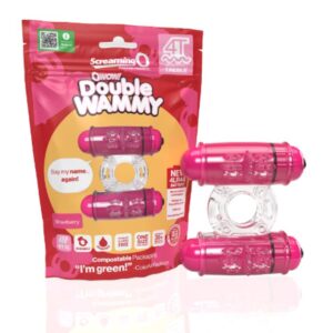 Screaming O 4T Double Wammy - Strawberry Cock Ring