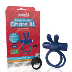 Screaming O Remote Controlled Ohare XL Vibrating Ring - Blue