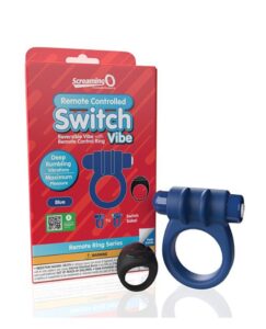 Screaming O Remote Controlled Switch Vibrating Ring - Blue