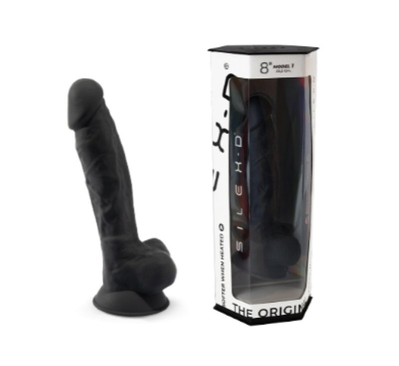 Silexd 8" Model 1 Black Dildo