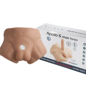 Silexd Apollo S Liquid Silicone Half Torso + 7" Dildo Caramel Masturbator