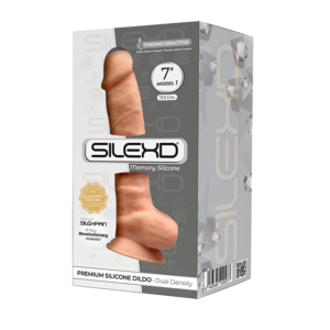 Silexd Model 1 Flesh 7 Inch Dual Density Silicone Dildo