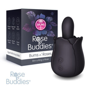 Skins Rose Buddies - Bums N Roses Black Rimming Stimulator