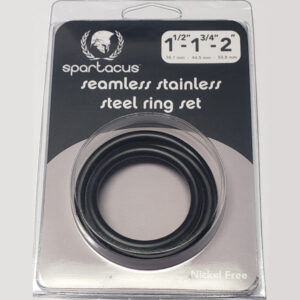 Spartacus Seamless Stainless Steel Ring Set Black