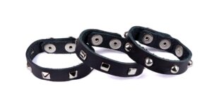 Spartacus Studded Leather Cockring with Square Studs