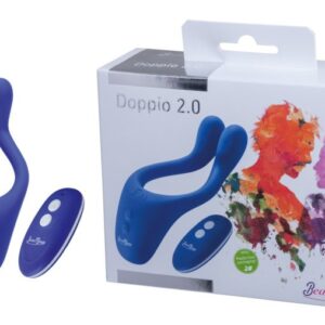 St Rubber BeauMents Doppio 2.0 Blue Cock Ring