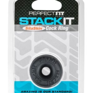 Stackit Stackable Cock Ring - Black - ClubX Cock Rings
