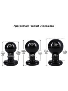 The Classic Round Butt Plug - 3 piece set Black