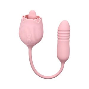Thrust And Tickle Rose Rechargeable Vibrator - Vibrators