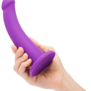Tilt 6.5 in. Vibrating Silicone Dildo & Harness Set