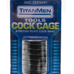 TitanMen Tools - Cock Cage - Black Cock Ring